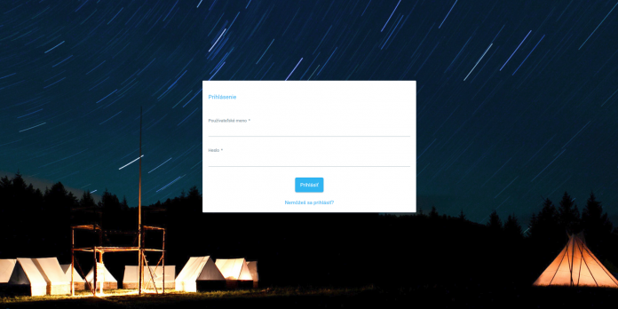 skauting-teepee-login-screen