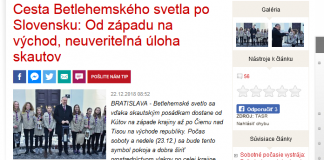 Cesta Betlehemského svetla po Slovensku: Od západu na východ, neuveriteľná úloha skautov