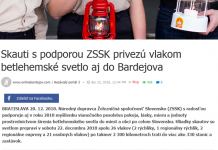 Skauti s podporou ZSSK privezú vlakom Betlehemské svetlo aj do Bardejova