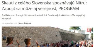 Skauti z celého Slovenska spoznávajú Nitru: Zapojiť sa môže aj verejnosť