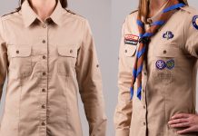 Kapitola číslo 15 hovorí o skautskej rovnošate, grafická príloha pomáha s jej vysvetlením