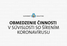 Obmedzenie činnosti Slovenského skautingu v súvislosti so šírením koronavírusu