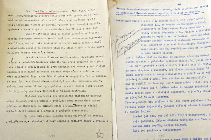 Spomienka na hrdinov 2. svetovej vojny.